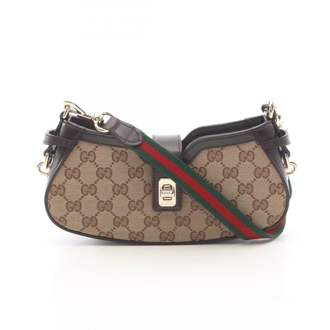 GUCCI MOONSIDE GG CANVAS HANDBAG CANVAS LEATHER: GUCCI Moonside GG canvas Handbag canvas leather Brand: GUCCI Type/Style: Handbag Material: canvas ? leather Color: Beige?ish colors ? Brown?ish colors ? Multicolor?ish colors Size: (H:3.9inch x W:8.7i