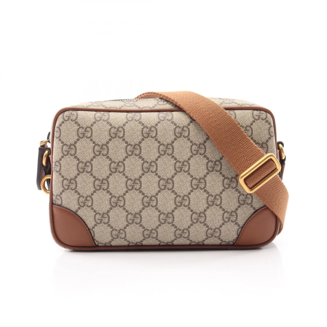 GUCCI GG EMBLEM SHOULDER CROSSBODY BAG: GUCCI GG Emblem Shoulder Crossbody Bag Brand: GUCCI Type/Style: Shoulder Bag Material: PVC coated canvas ? leather Color: Beige?ish colors ? Brown?ish colors Size: (H:5.5inch x W:8.7inch x D:2.0inch) 