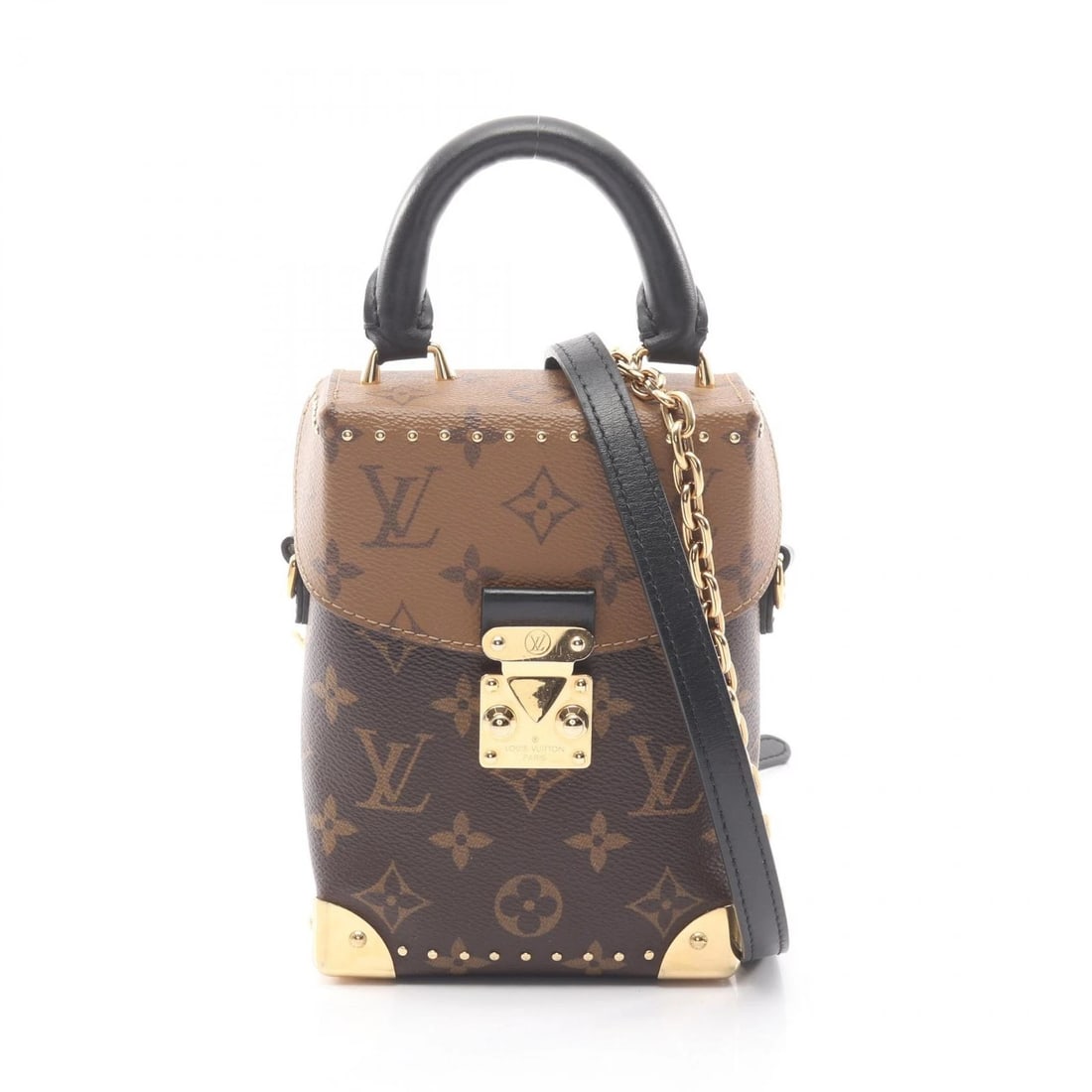 LOUIS VUITTON CAMERA BOX SHOULDER CROSSBODY HANDBAG: LOUIS VUITTON Camera Box shoulder crossbody Handbag Brand: LOUIS VUITTON Type/Style: Handbag Material: Monogram Reverse ? PVC coated canvas ? leather Color: Brown?ish colors Size: (H:6.7inch x