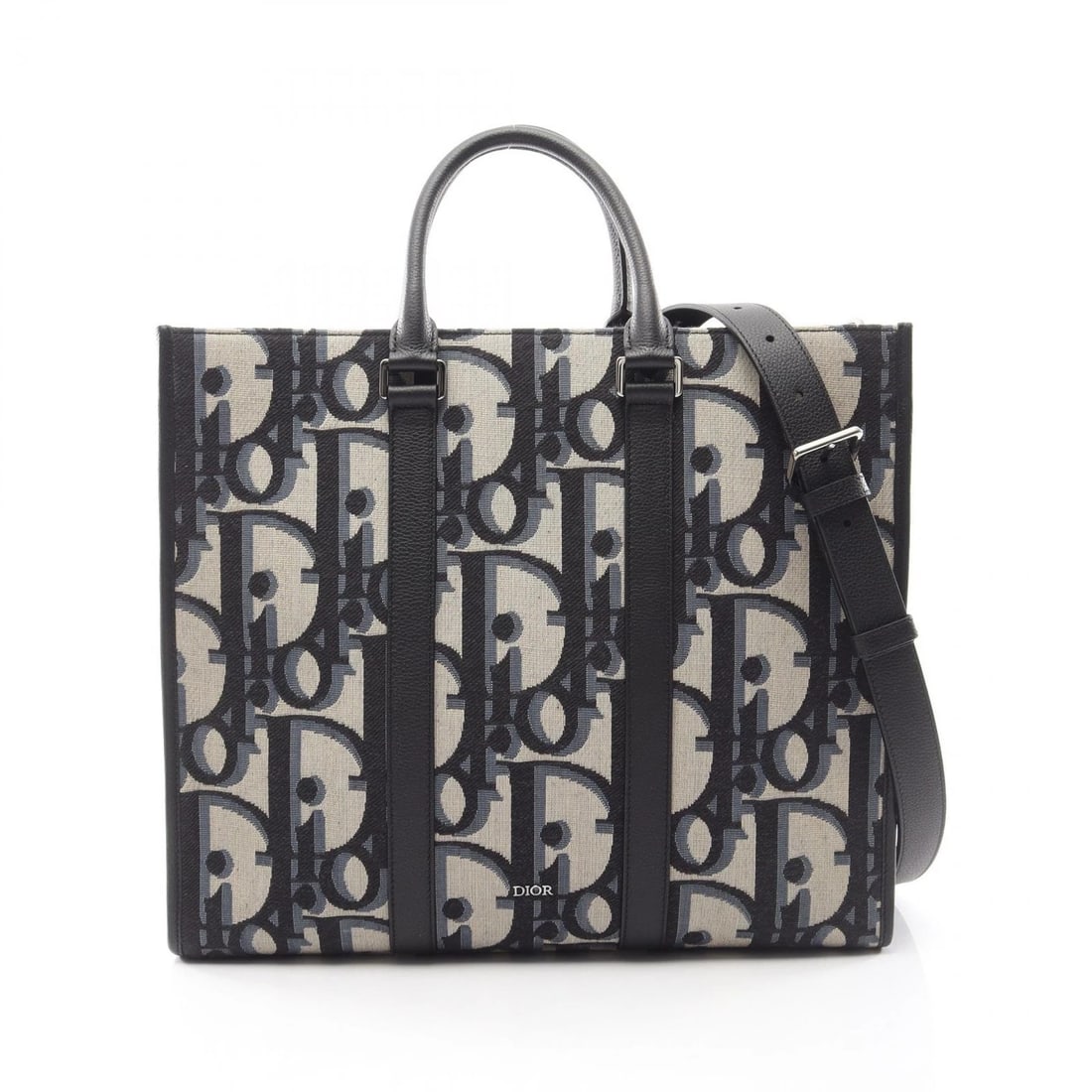 CHRISTIAN DIOR MAXI OBLIQUE EAST-WEST SHOULDER CROSSBODY TOTE BAG: Christian Dior Maxi Oblique East-West shoulder crossbody Tote Bag Brand: DIOR Type/Style: Tote Bag Material: canvas ? leather Color: Beige?ish colors ? Navy?ish colors ? Black?ish colors Size: (H:13.4