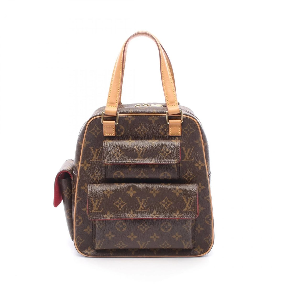 LOUIS VUITTON EXCENTRI CITE MONOGRAM HANDBAG: LOUIS VUITTON Excentri Cite Monogram Handbag Brand: LOUIS VUITTON Type/Style: Handbag Material: Monogram ? PVC coated canvas ? leather Color: Brown?ish colors Size: (H:10.2inch x W:9.4inch x D:4.7inch