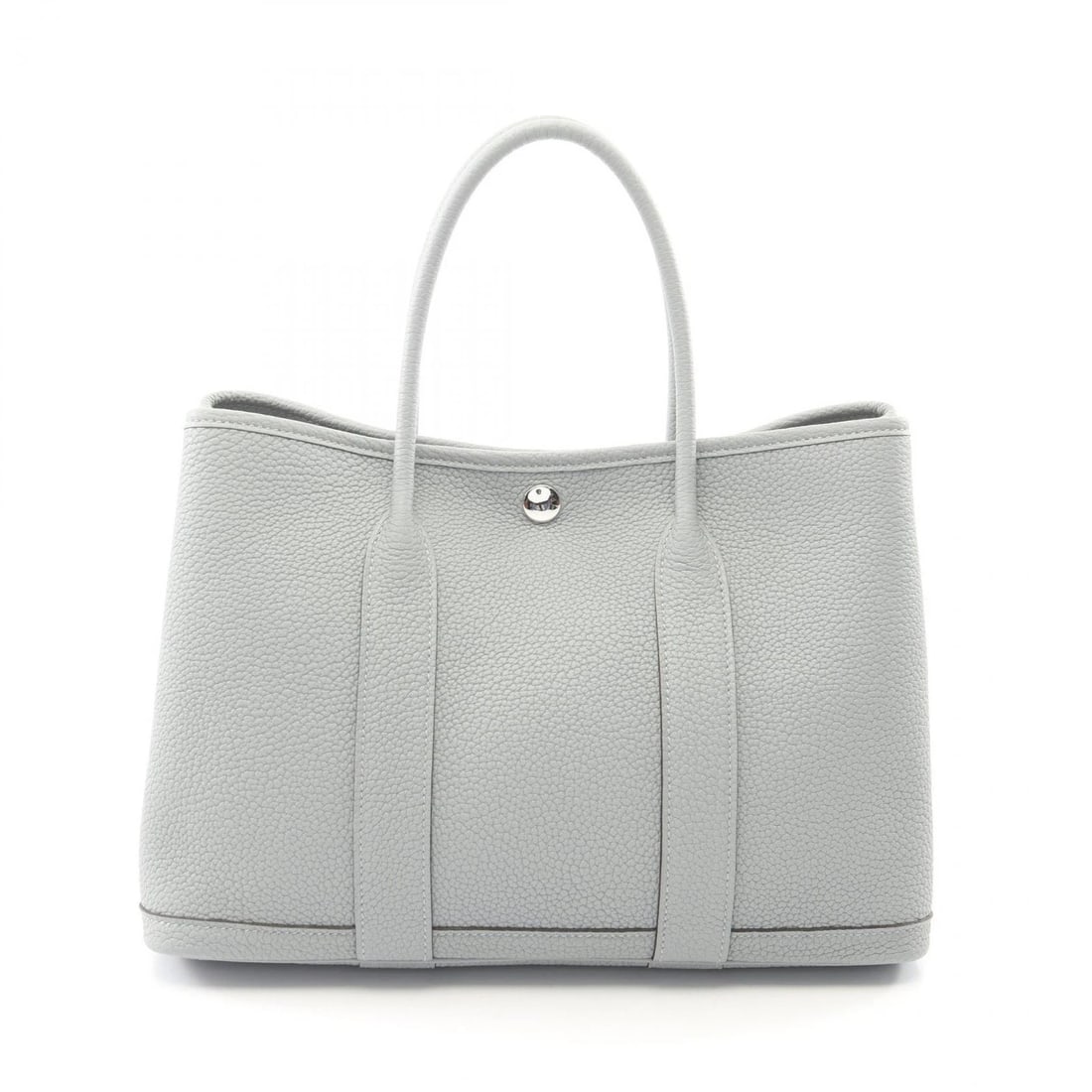 HERMES GARDEN PARTY TPM TOTE HANDBAG: HERMES Garden Party TPM Tote Handbag Brand: HERMES Type/Style: Tote Bag Material: Negonda leather ? leather ? Negonda leather Color: Gray?ish colors ? Green Pantan?ish colors Size: (H:8.3inch x W:11.8