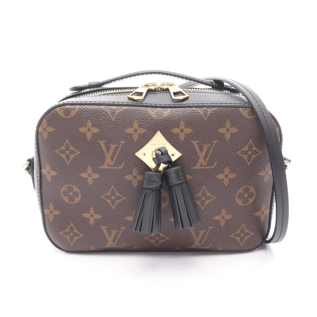 LOUIS VUITTON SAINTONGE SHOULDER HAND BAG: LOUIS VUITTON Saintonge Shoulder Hand Bag Brand: LOUIS VUITTON Type/Style: Shoulder Bag Material: Monogram ? PVC coated canvas ? leather Color: Black / Brown?ish colors ? Black?ish colors Size: (H:5.5