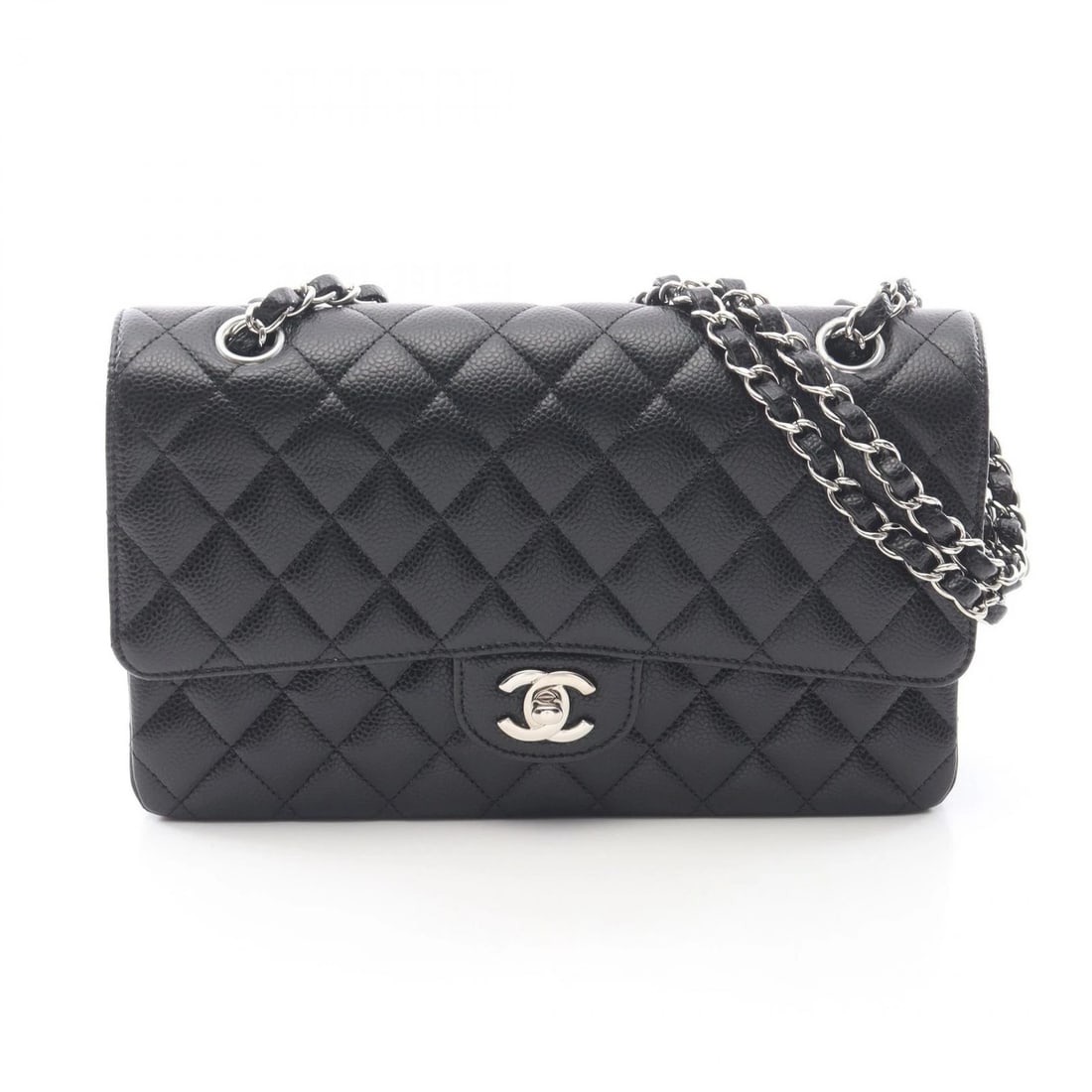 CHANEL MATELASSE W FLAP CHAIN SHOULDER BAG: CHANEL Matelasse W flap chain Shoulder Bag Brand: CHANEL Type/Style: Shoulder Bag Material: Grained Calfskin leather Color: Black?ish colors Size: (H:6.3inch x W:9.8inch x D:2.6inch) Accessories: