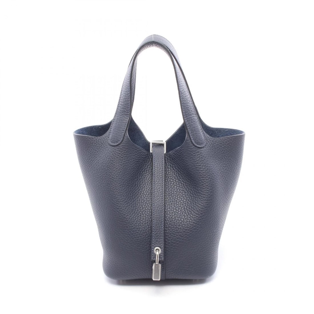 HERMES PICOTIN LOCK PM TOTE HANDBAG K TAURILLON CLEMENCE: HERMES Picotin Lock PM tote Handbag K Taurillon Clemence Brand: HERMES Type/Style: Handbag Material: Taurillon Clemence ? leather ? Taurillon Clemence Color: Blue nuit / Navy?ish colors Size: (H:7.3in