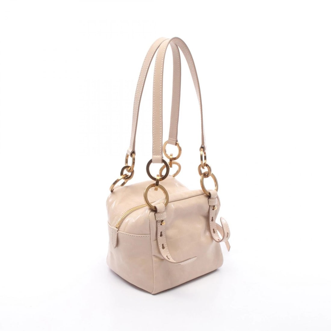 PRADA DANGLE MINI SHOULDER BAG LEATHER BEIGE - 2