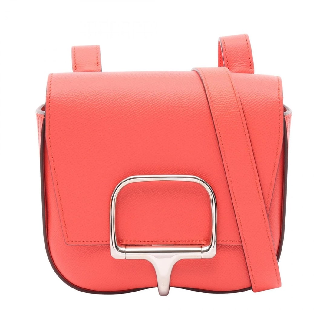 HERMES DELLA CAVALLERIA MINI SHOULDER BAG: HERMES Della Cavalleria Mini Shoulder Bag Brand: HERMES Type/Style: Shoulder Bag Material: Epsom ? leather Color: Rose jaipur / Red?ish colors Size: (H:6.3inch x W:6.7inch x D:2.0inch) Accessories
