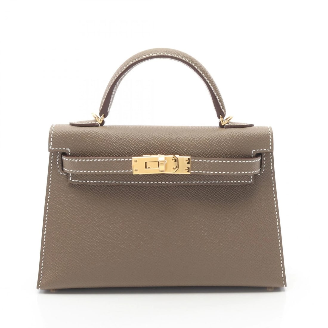 HERMES MINI KELLY 2 SHOULDER HANDBAG G EPSOM LEATHER ETOUPE: HERMES Mini Kelly 2 shoulder Handbag G Epsom leather Etoupe Brand: HERMES Type/Style: Handbag Material: Epsom ? leather ? Calfskin (cowhide) ? Epsom Color: Etoupe Grey / Gray?ish colors Size: (H:4.7in