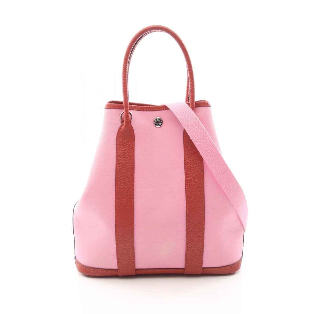 HERMES GARDEN FILE PM SHOULDER TOTE BAG: HERMES Garden File PM Shoulder Tote Bag Brand: HERMES Type/Style: Tote Bag Material: Toile officier ? canvas ? leather ? Country leather Color: Pink / Pink?ish colors ? Bordeaux?ish colors Size: (H:11