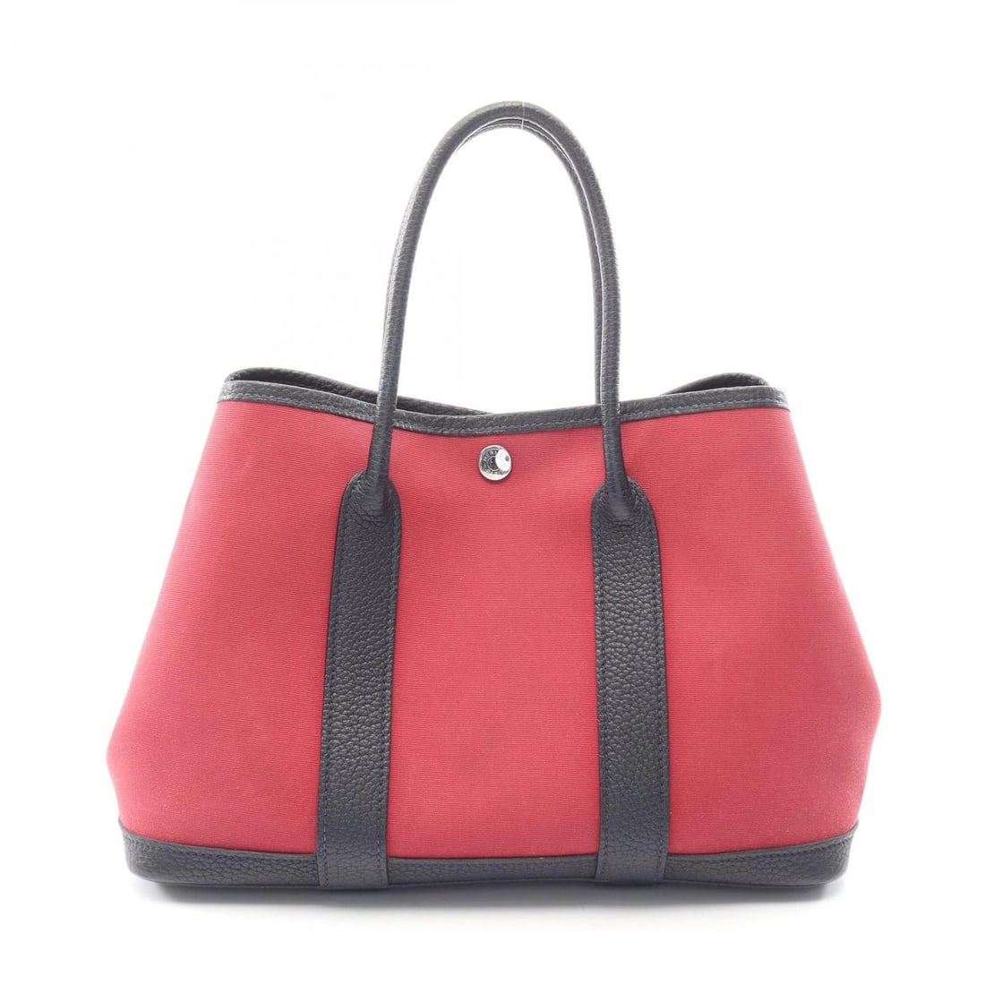 HERMES GARDEN PARTY TPM TOTE HANDBAG NEGONDA: HERMES Garden Party TPM Tote Handbag Negonda Brand: HERMES Type/Style: Tote Bag Material: Toile officier ? canvas ? leather ? Toile officier / Negonda leather Color: Ruby / Bordeaux?ish colors ? Navy?