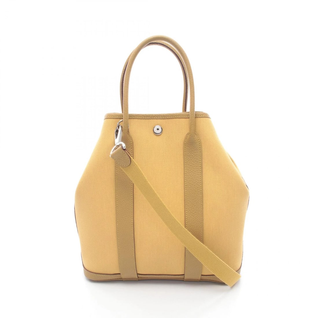 HERMES GARDEN FILE PM TOTE CROSSBODY BAG: HERMES Garden File PM Tote crossbody Bag Brand: HERMES Type/Style: Tote Bag Material: Toile officier ? canvas ? Toile officier / Negonda leather Color: Yellow?ish colors ? Beige?ish colors Size: (H:11