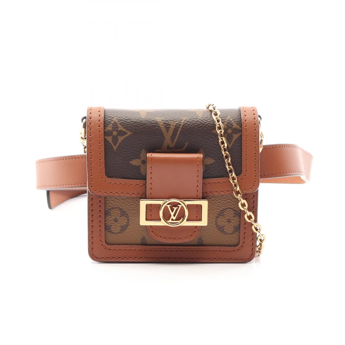 LOUIS VUITTON DAUPHINE BB WAIST BUM BAG: LOUIS VUITTON Dauphine BB Waist Bum bag Brand: LOUIS VUITTON Type/Style: Waist bag Body bag Material: Monogram Reverse ? PVC coated canvas ? leather Color: Brown?ish colors Size: (H:4.3inch x W:4.5inc