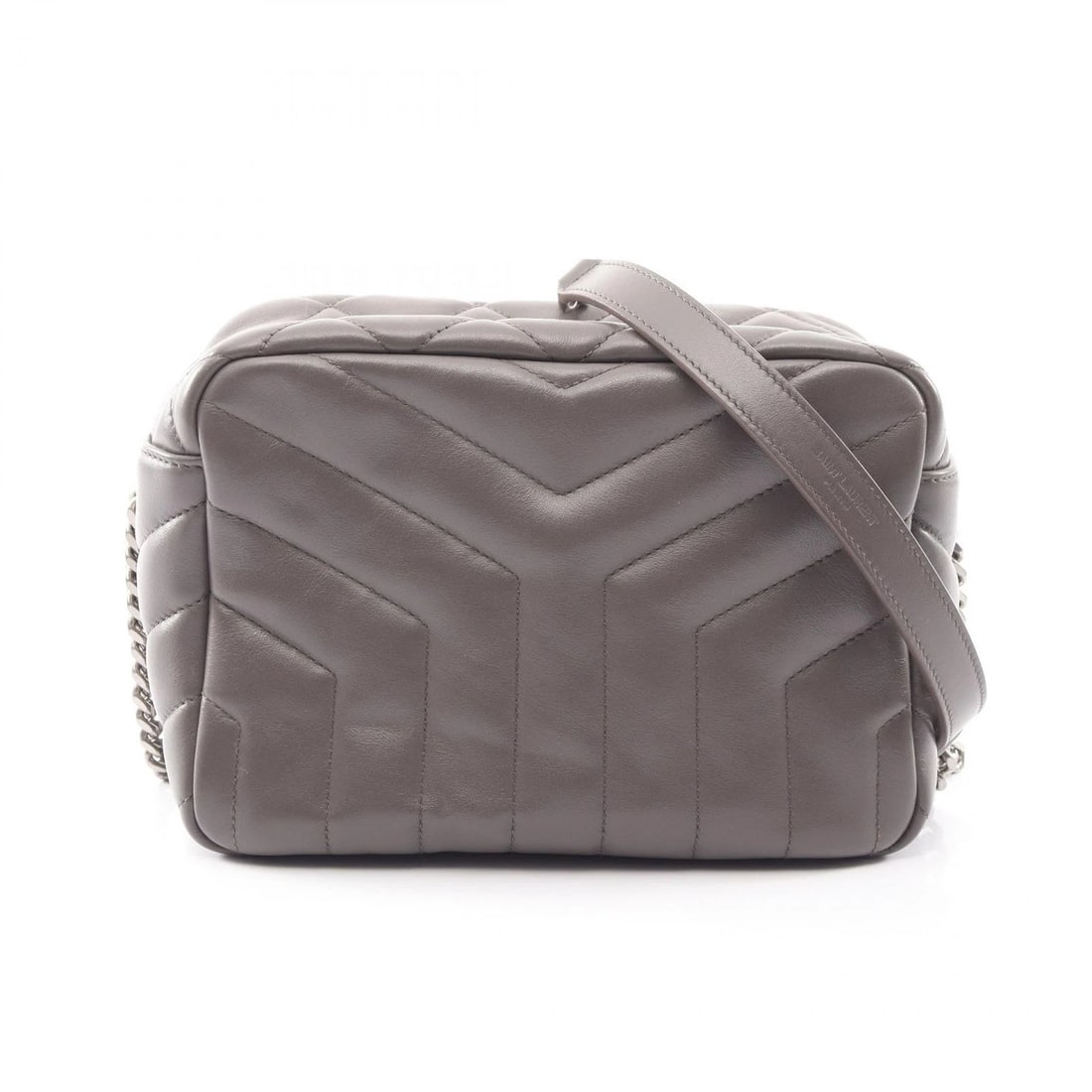 SAINT LAURENT PARIS LULU CROSSBODY SHOULDER BAG: SAINT LAURENT PARIS Lulu Crossbody Shoulder Bag Brand: SAINT LAURENT PARIS Type/Style: Shoulder Bag Material: leather Color: Gray?ish colors Size: (H:5.9inch x W:7.9inch x D:3.9inch) Accessories: