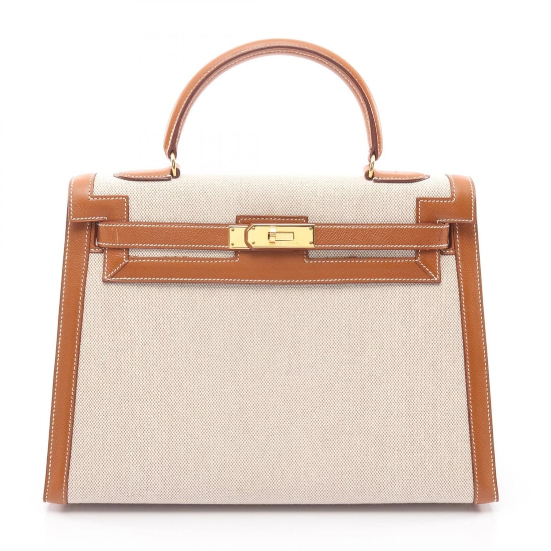 HERMES KELLY 32 SHOULDER HANDBAG TOILE H CANVAS LEATHER: HERMES Kelly 32 Shoulder Handbag Toile H canvas leather Brand: HERMES Type/Style: Handbag Material: Toile H ? canvas ? leather ? Toile H / Courchevel Color: Ecru / Beige?ish colors ? Brown?ish colors 