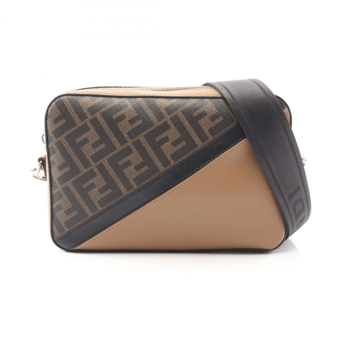 FENDI DIAGONAL CAMERA CASE ZUCCA SHOULDER CROSSBODY BAG: FENDI Diagonal Camera Case Zucca Shoulder Crossbody Bag Brand: FENDI Type/Style: Shoulder Bag Material: leather ? PVC coated canvas Color: Brown?ish colors ? Black?ish colors Size: (H:5.9inch x W:8.9i