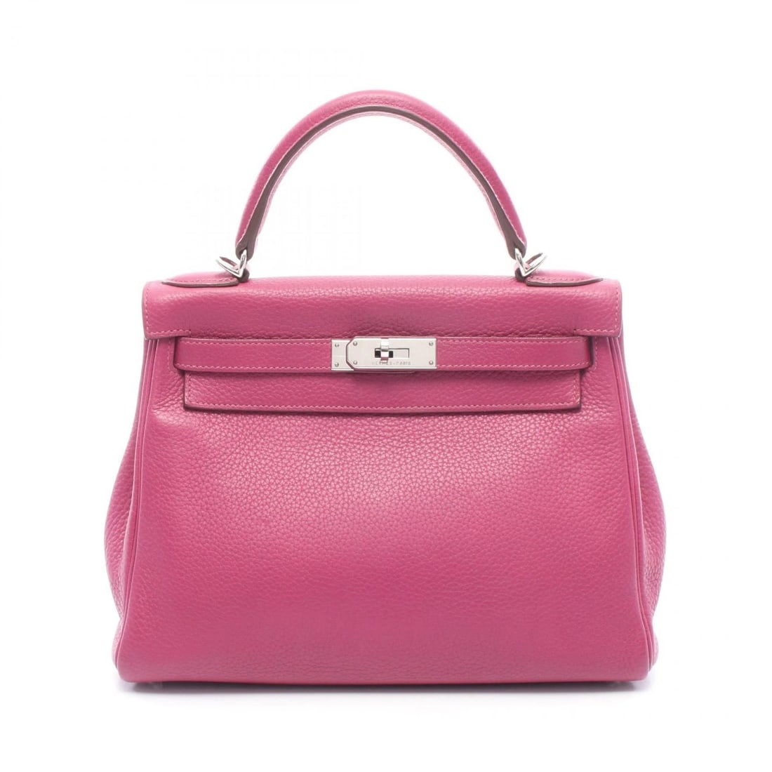 HERMES KELLY 28 SHOULDER HANDBAG CLEMENCE LEATHER: HERMES Kelly 28 Shoulder Handbag Clemence leather Brand: HERMES Type/Style: Handbag Material: Taurillon Clemence ? leather Color: Tosca / Purple?ish colors Size: (H:8.3inch x W:11.0inch x D:4.3inch)