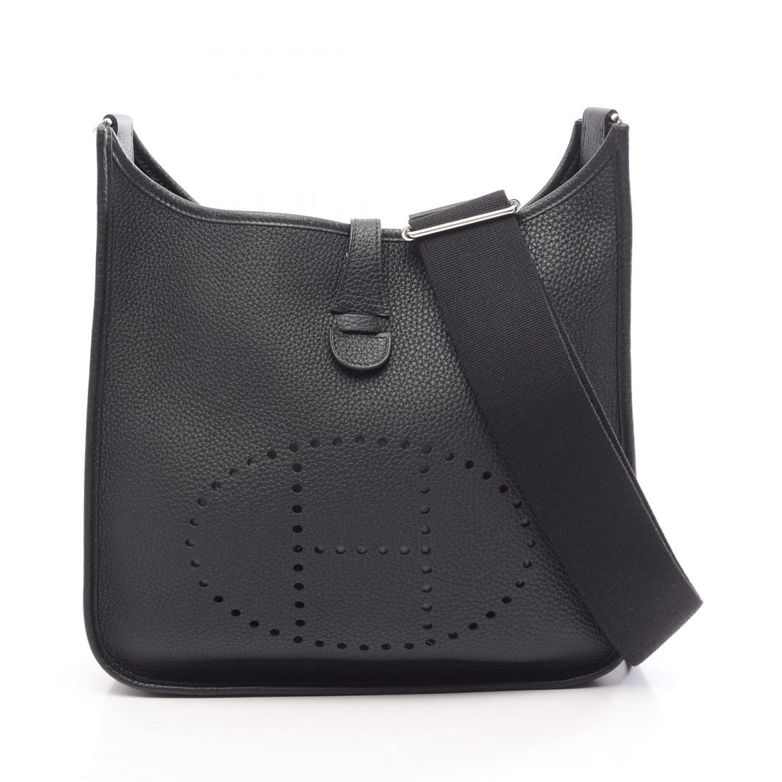 HERMES EVELYNE III PM SHOULDER CROSSBODY BAG: HERMES Evelyne III PM Shoulder Crossbody Bag Brand: HERMES Type/Style: Shoulder Bag Material: Taurillon Clemence ? leather ? Taurillon Clemence Color: Black?ish colors Size: (H:10.4inch x W:11.0inch