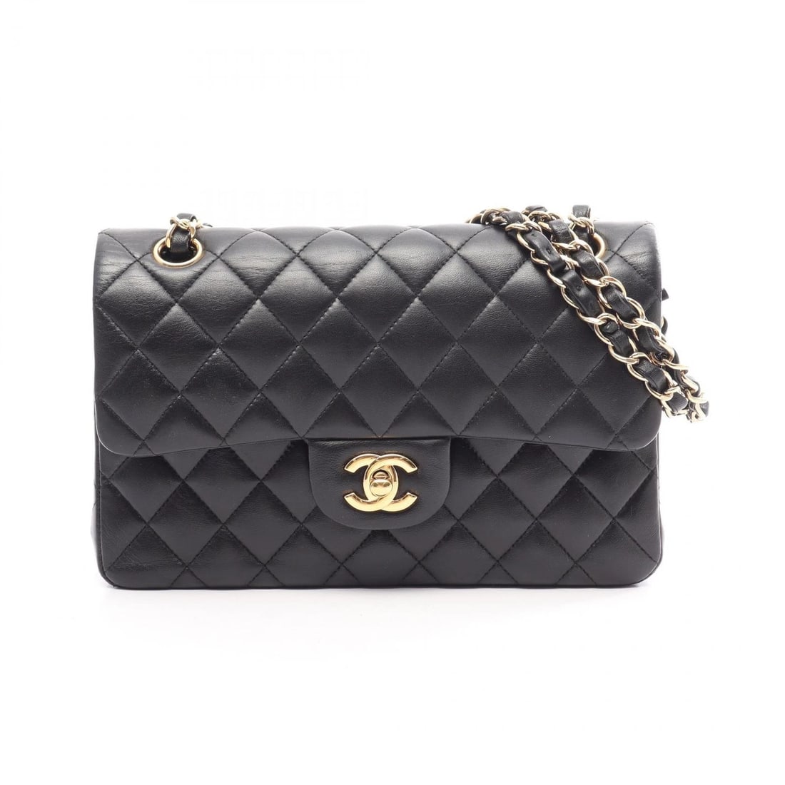 CHANEL MATELASSE W FLAP CHAIN SHOULDER HAND BAG: CHANEL Matelasse W flap chain Shoulder hand Bag Brand: CHANEL Type/Style: Shoulder Bag Material: Lambskin (sheep leather) Color: Black?ish colors Size: (H:5.5inch x W:9.1inch x D:2.4inch) Accessor