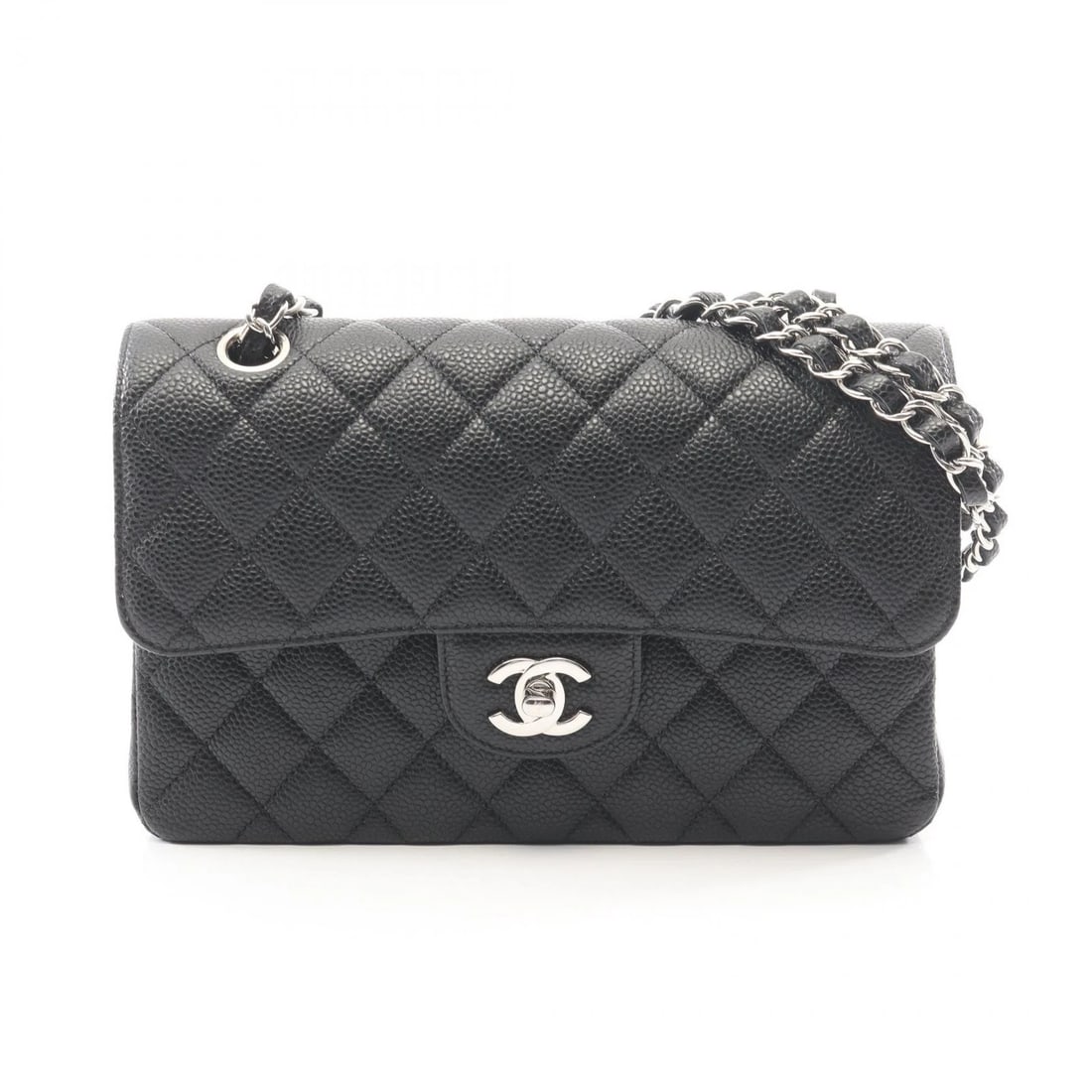 CHANEL MATELASSE W FLAP SHOULDER BAG GRAINED CALFSKIN LEATHER (1 of 4)