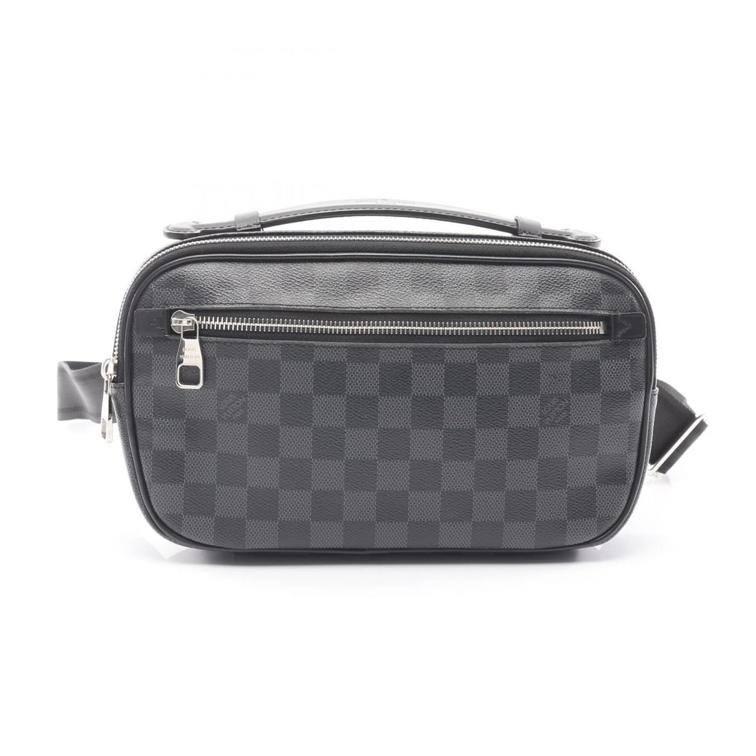 LOUIS VUITTON AMBLER WAIST BELT HANDBAG: LOUIS VUITTON Ambler Waist Belt Handbag Brand: LOUIS VUITTON Type/Style: Waist bag Body bag Material: Damier graphite ? PVC coated canvas ? leather Color: Black?ish colors Size: (H:6.1inch x W:9.8inch
