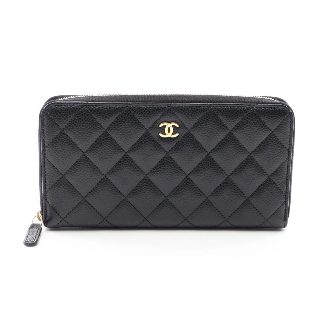 CHANEL CLASSIC WALLET MATELASSE GRAINED CALFSKIN LEATHER: CHANEL Classic Wallet Matelasse Grained Calfskin leather Brand: CHANEL Type/Style: Around long wallet Material: Grained Calfskin leather Color: Black?ish colors Size: (H:4.1inch x W:7.5inchx D:0.8)
