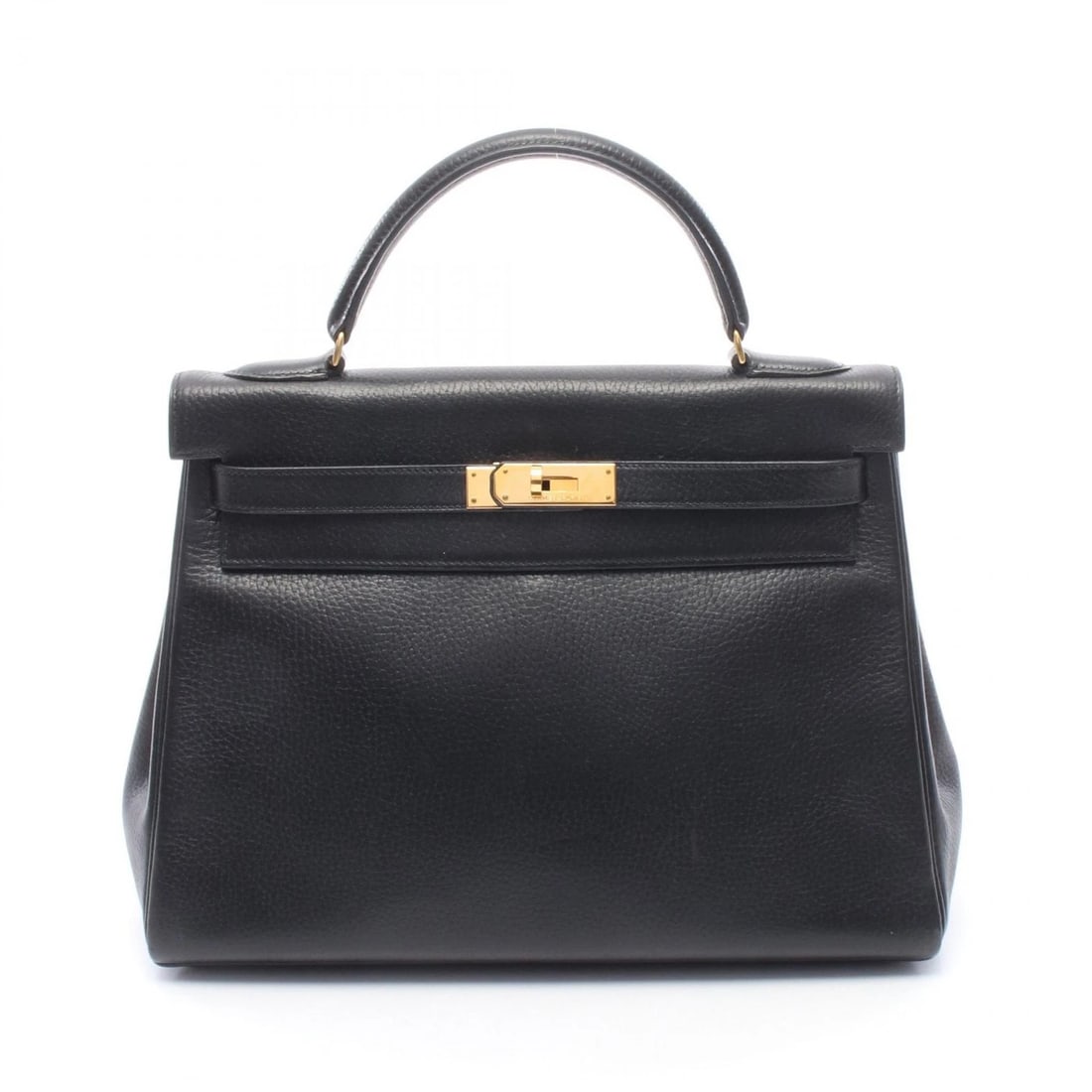 HERMES KELLY 32 INSIDE STITCHED HANDBAG: HERMES Kelly 32 Inside stitched Handbag Brand: HERMES Type/Style: Handbag Material: Ardennes leather ? leather ? Ardennes leather Color: Noir Black / Black?ish colors Size: (H:9.1inch x W:12.6inch x D