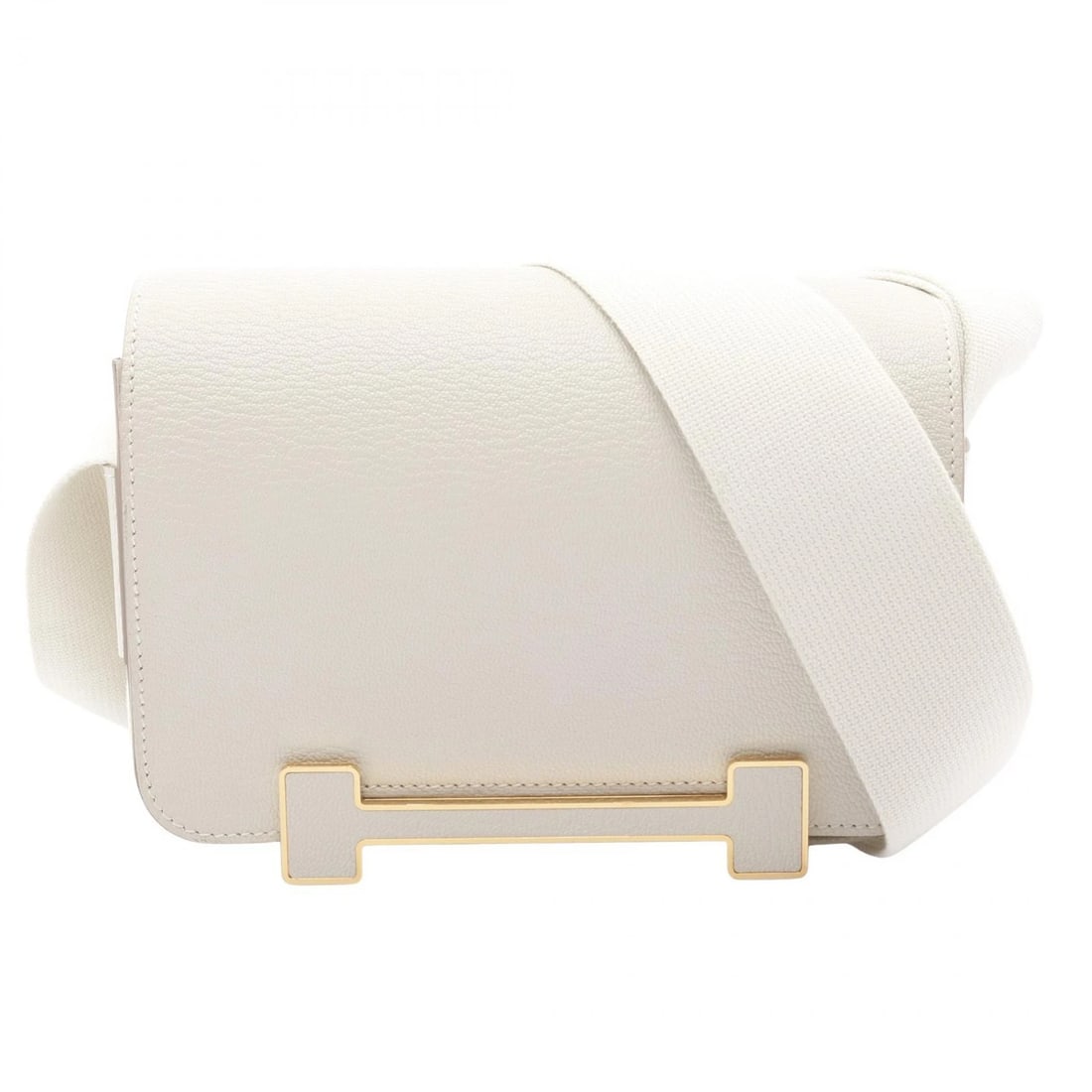 HERMES GETA SHOULDER CROSSBODY HAND BAG B CHEVRE GHW: HERMES Geta Shoulder crossbody hand Bag B Chevre GHW Brand: HERMES Type/Style: Shoulder Bag Material: Chevre ? Chevre Color: White?ish colors Size: (H:5.9inch x W:7.9inch x D:2.8inch) Accessories: