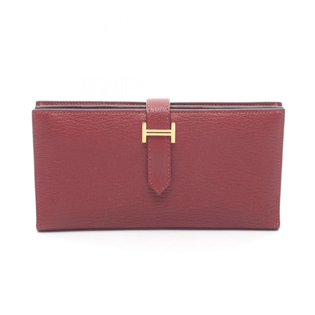 HERMES BEARN SOUFFLET BIFOLD PURSE CHEVRE LEATHER: HERMES Bearn Soufflet Bifold purse Chevre leather Brand: HERMES Type/Style: Bifoldpurse Material: Chevre ? leather Color: Rouge H / Bordeaux?ish colors Size: (H:3.5inch x W:6.9inchx D:0.8)