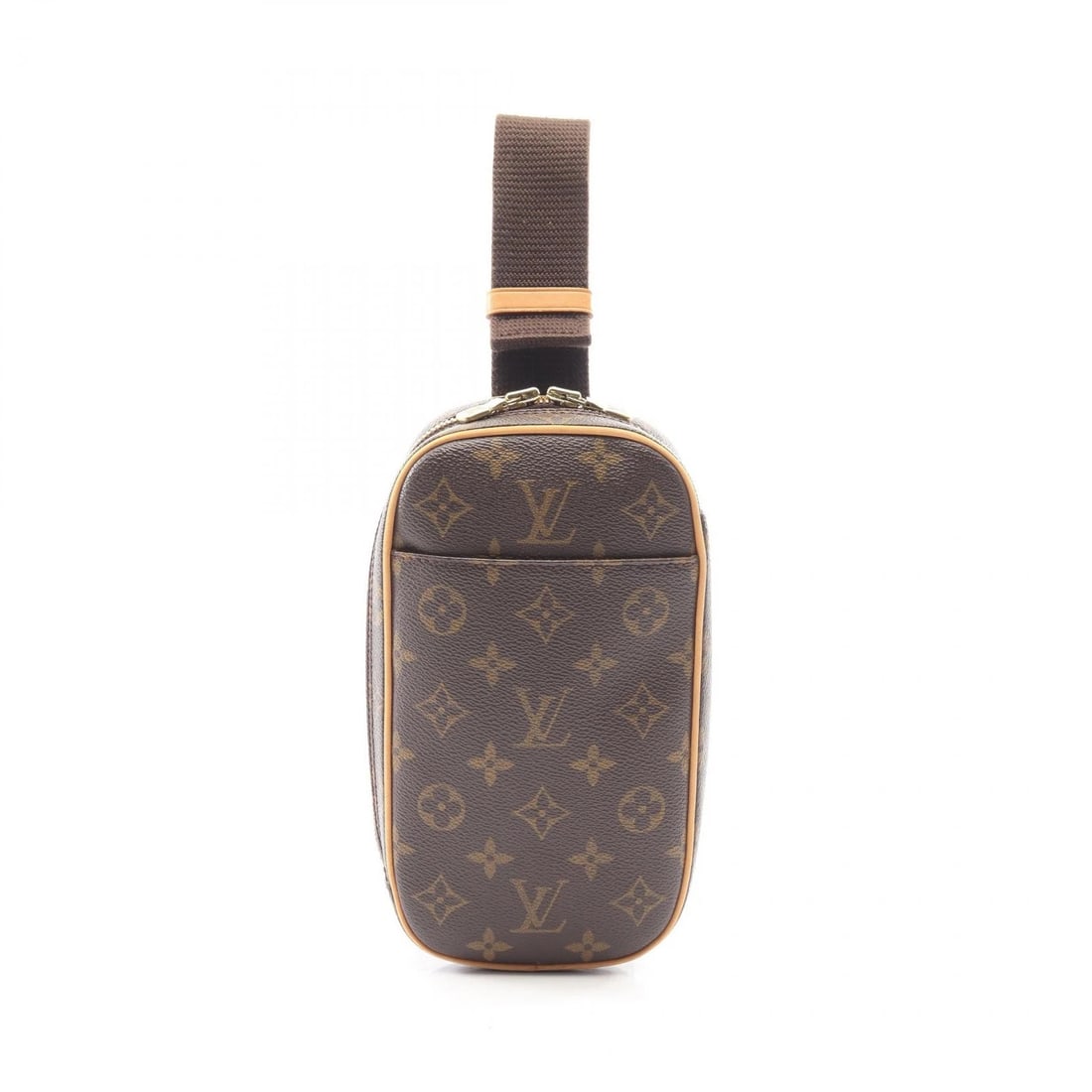 LOUIS VUITTON POCHETTE GANGE WAIST CROSSBODY BAG: LOUIS VUITTON Pochette Gange Waist Crossbody Bag Brand: LOUIS VUITTON Type/Style: Waist bag Body bag Material: Monogram ? PVC coated canvas ? leather Color: Brown?ish colors Size: (H:8.7inch x
