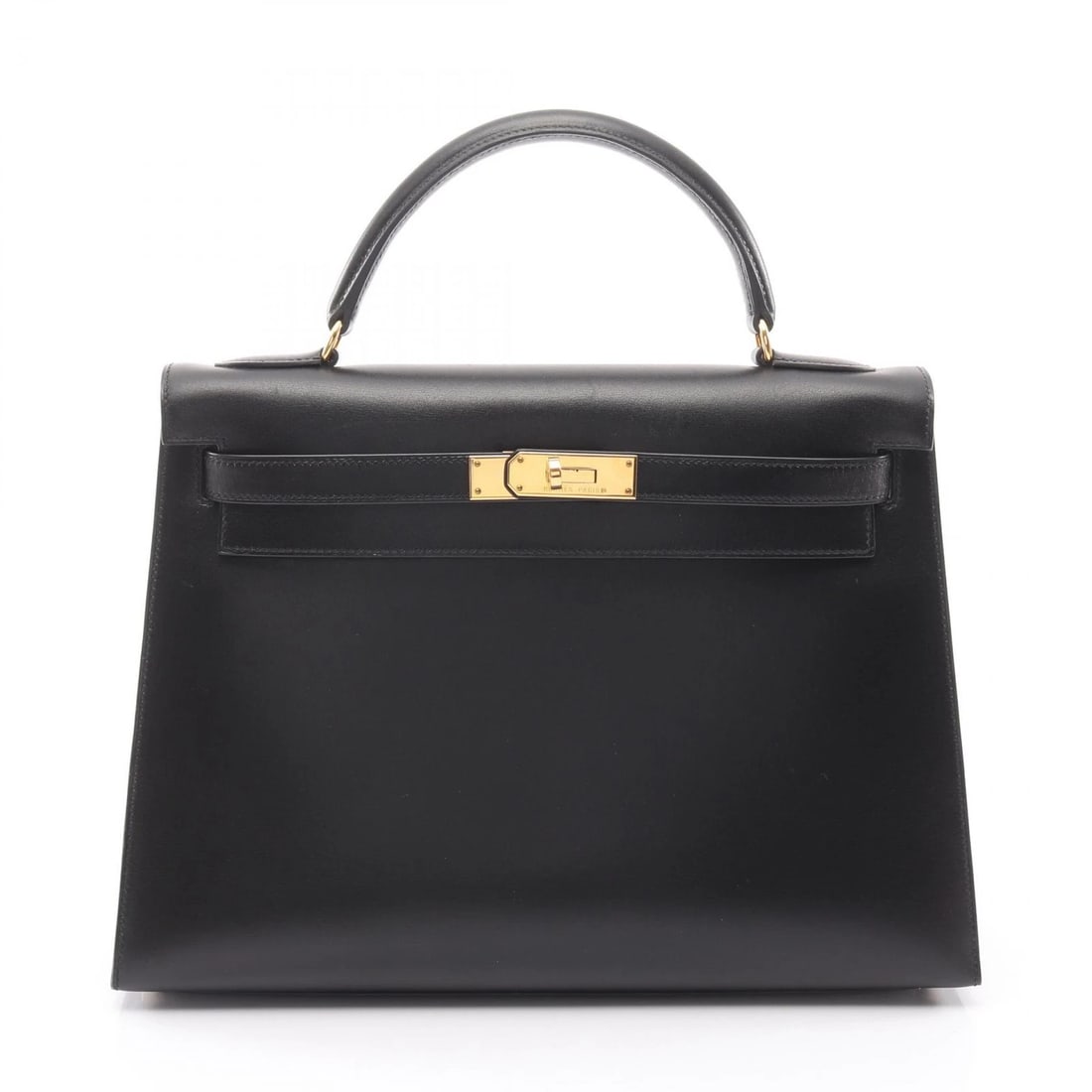 HERMES KELLY 32 SELLIER SHOULDER HANDBAG: HERMES Kelly 32 Sellier Shoulder Handbag Brand: HERMES Type/Style: Handbag Material: Box calf leather ? Calfskin (cowhide) Color: Black?ish colors Size: (H:9.1inch x W:12.6inch x D:4.7inch) Access