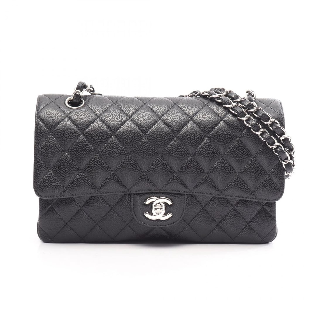 CHANEL MATELASSE W FLAP CHAIN SHOULDER BAG: CHANEL Matelasse W flap Chain Shoulder Bag Brand: CHANEL Type/Style: Shoulder Bag Material: Grained Calfskin leather Color: Black?ish colors Size: (H:6.3inch x W:9.8inch x D:2.6inch) Accessories:
