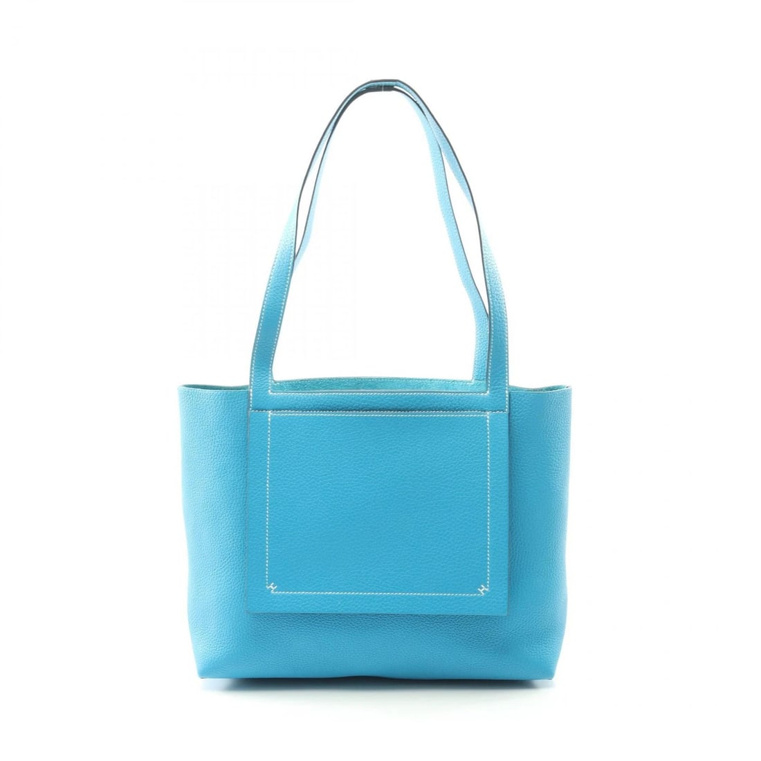 HERMES CABAS SELLIER 31 TOTE SHOULDER BAG CLEMENCE LEATHER BLUE (1 of 2)