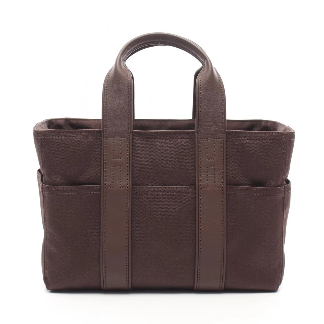 HERMES ACAPULCO PM HANDBAG TOILE CHEVRONS DARK BROWN: HERMES Acapulco PM Handbag Toile Chevrons dark Brown Brand: HERMES Type/Style: Handbag Material: Toile Chevrons ? canvas ? Toile Chevrons Color: Brown?ish colors Size: (H:7.9inch x W:11.8inch x D:5.1i