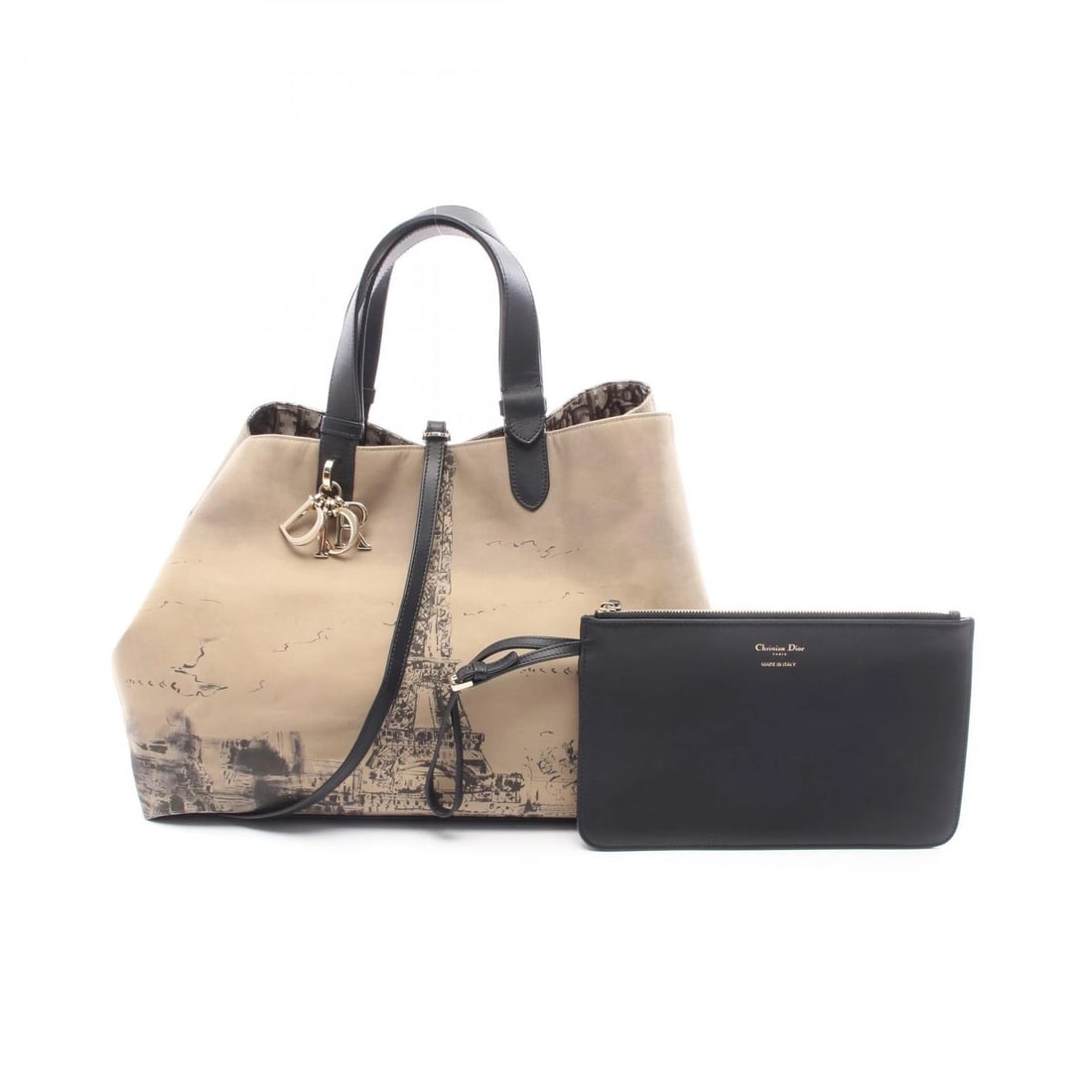 CHRISTIAN DIOR TOUJOURS LARGE OBLIQUE TOTE BAG CANVAS LEATHER BEIGE: Christian Dior Toujours Large Oblique Tote Bag canvas leather Beige Brand: DIOR Type/Style: Tote Bag Material: canvas ? leather Color: Beige?ish colors ? Black?ish colors ? Brown?ish colors Size: (H:1