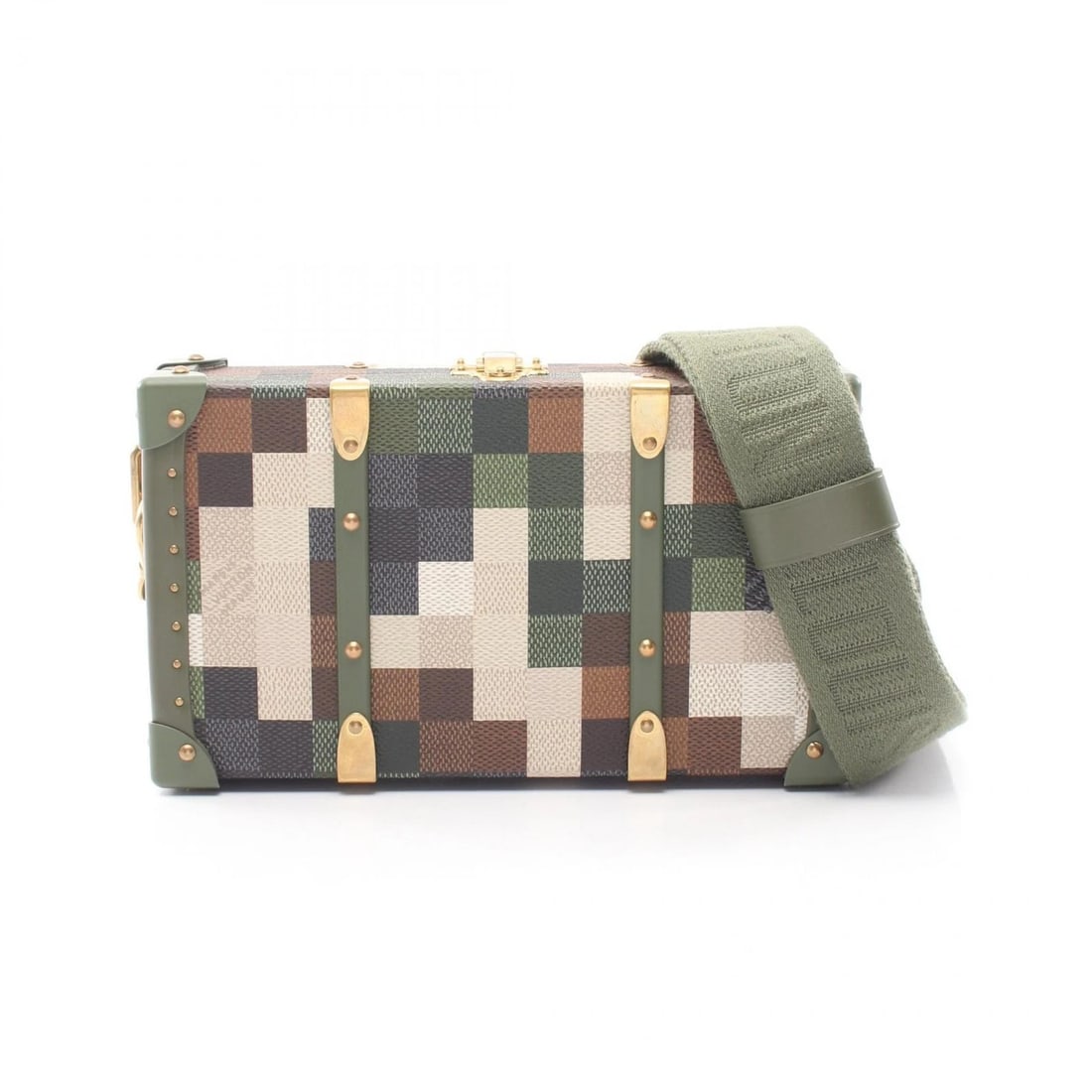 LOUIS VUITTON NEO WALLET TRUNK DAMOUFLAGE SHOULDER BAG: LOUIS VUITTON Neo Wallet Trunk Damouflage Shoulder Bag Brand: LOUIS VUITTON Type/Style: Shoulder Bag Material: PVC coated canvas ? leather Color: Khaki?ish colors ? Multicolor?ish colors Size: (H:4.7i