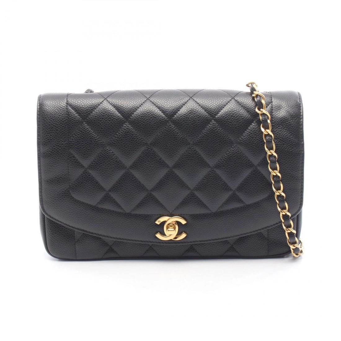 CHANEL MATELASSE DIANA FLAP SHOULDER BAG: CHANEL Matelasse Diana Flap Shoulder Bag Brand: CHANEL Type/Style: Shoulder Bag Material: Grained Calfskin leather Color: Black?ish colors Size: (H:6.3inch x W:9.8inch x D:2.8inch) Accessories: No
