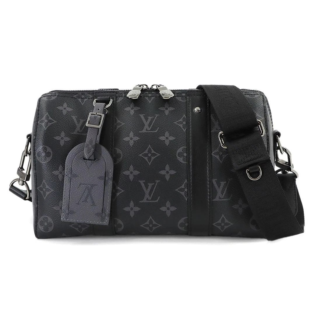 LOUIS VUITTON CITY KEEPALL MONOGRAM ECLIPSE REVERSE: Louis Vuitton City Keepall Monogram Eclipse Reverse Brand: Louis Vuitton Type/Style: Shoulder Bag Material: Monogram Eclipse Canvas x Monogram Eclipse Reverse Canvas Color: Main Body: Monogram Eclipse