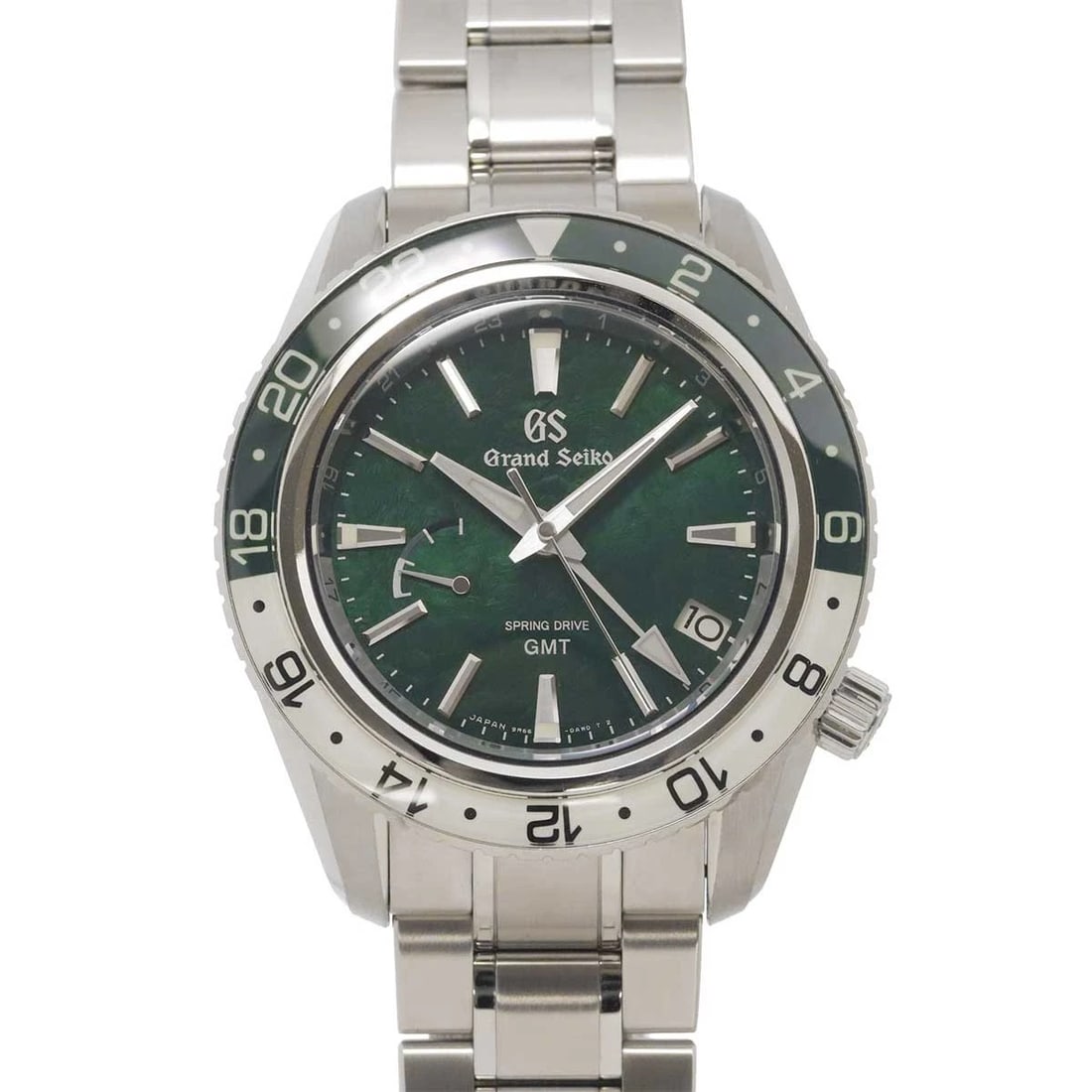 GRAND SEIKO SPRING DRIVE DATE GMT GREEN DIAL WATCH: GRAND SEIKO Spring drive Date GMT Green Dial Watch Brand: SEIKO Type/Style: Wristwatch Material: Stainless steel Color: Dial Color Green Dial Size: CaseSize Length 50mm(included lag) CaseSize Depth