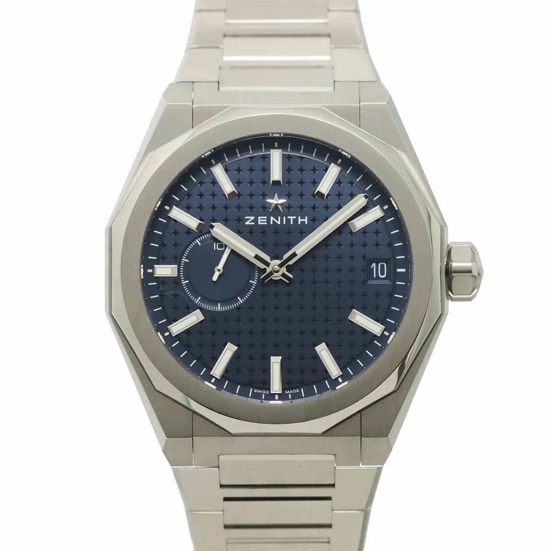 ZENITH DEFY AUTOMATIC DATE WATCH: ZENITH Defy Automatic Date Watch Brand: ZENITH Type/Style: Wristwatch Material: Stainless steel Color: Dial Color none Size: CaseSize Length 45mm(included lag) CaseSize Width 41mm(not included crown)