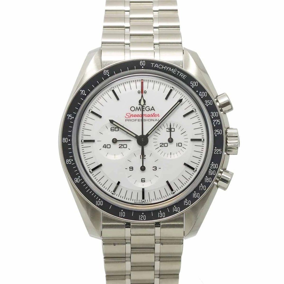OMEGA SPEEDMASTER MOON WATCH PROFESSIONAL WATCH: OMEGA Speedmaster Moon Watch Professional Watch Brand: OMEGA Type/Style: Wristwatch Material: Stainless steel Color: Dial Color none Size: CaseSize Length 47mm(included lag) CaseSize Width 42mm(not
