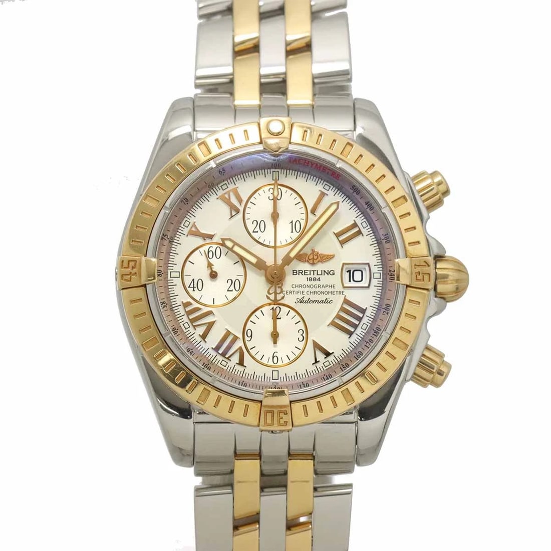 BREITLING CHRONOMAT EVOLUTION WHITE DIAL PINK GOLD WATCH: BREITLING Chronomat Evolution White Dial Pink Gold Watch Brand: BREITLING Type/Style: Wristwatch Material: Stainless steel,Pink Gold Color: Dial Color White Dial Size: CaseSize Length 51mm(included