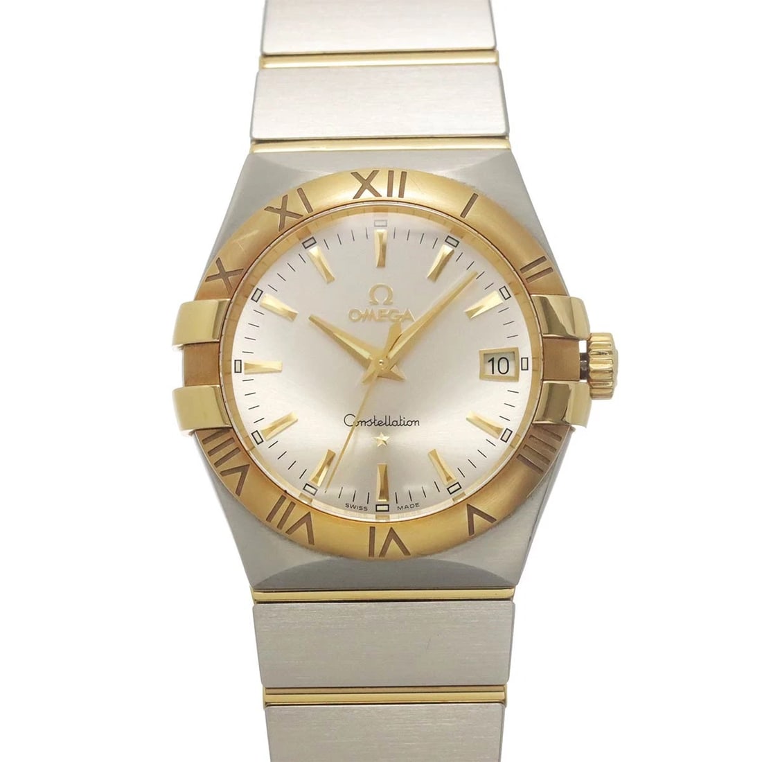 OMEGA CONSTELLATION K18PG DATE SILVER DIAL WATCH: OMEGA Constellation K18PG Date Silver Dial Watch Brand: OMEGA Type/Style: Wristwatch Material: Stainless steel,750 Pink Gold Color: Dial Color CaseSize Length 41mm(included lag) CaseSize Width