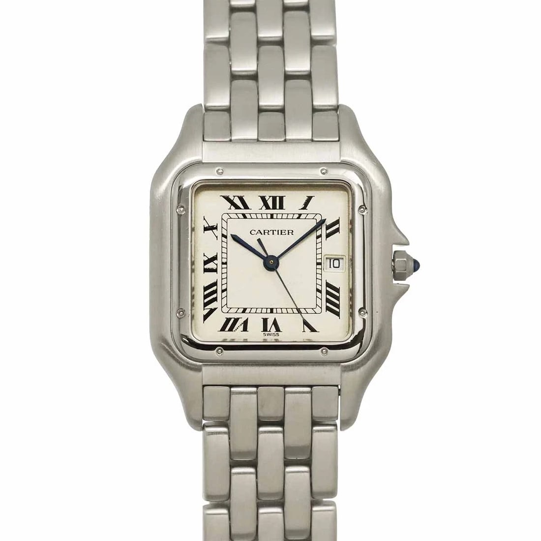 CARTIER PANTHERE LM QUARTZ CREAM DIAL WATCH: Cartier Panthere LM Quartz Cream Dial Watch Brand: Cartier Type/Style: Wristwatch Material: Stainless steel Color: Dial Color Cream Dial Size: CaseSize Length 40mm(included lag) CaseSize Width 29mm(no