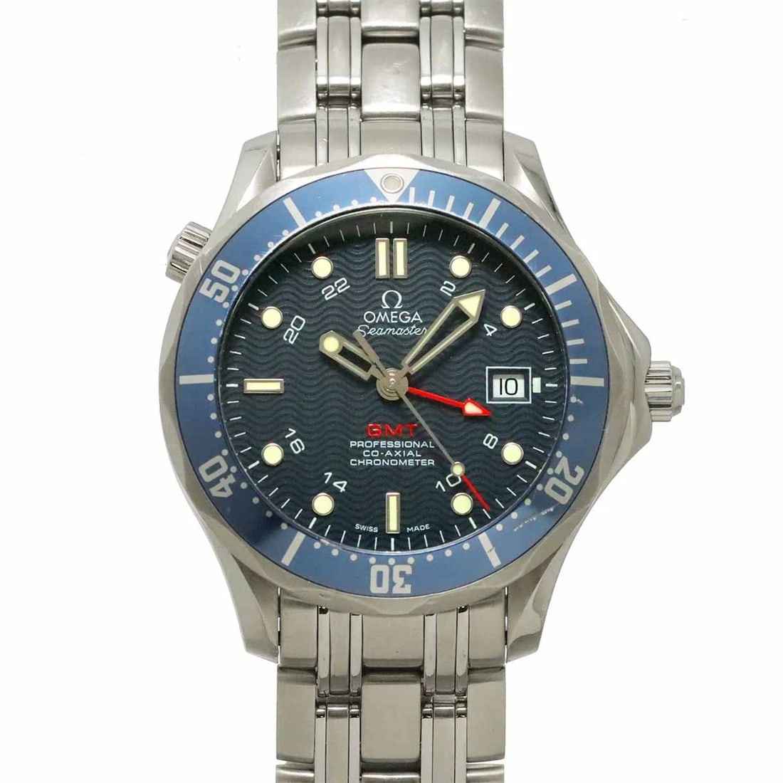 OMEGA SEAMASTER GMT PROFESSIONAL CO-AXIAL NAVY DIAL WATCH: OMEGA Seamaster GMT Professional Co-Axial Navy Dial Watch Brand: OMEGA Type/Style: Wristwatch Material: Stainless steel Color: Dial Color Navy Size: CaseSize Length 47mm(included lag) CaseSize Width