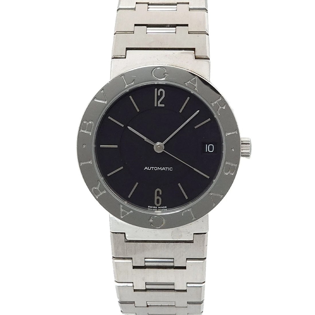 BVLGARI AUTOMATIC DATE BLACK DIAL WATCH