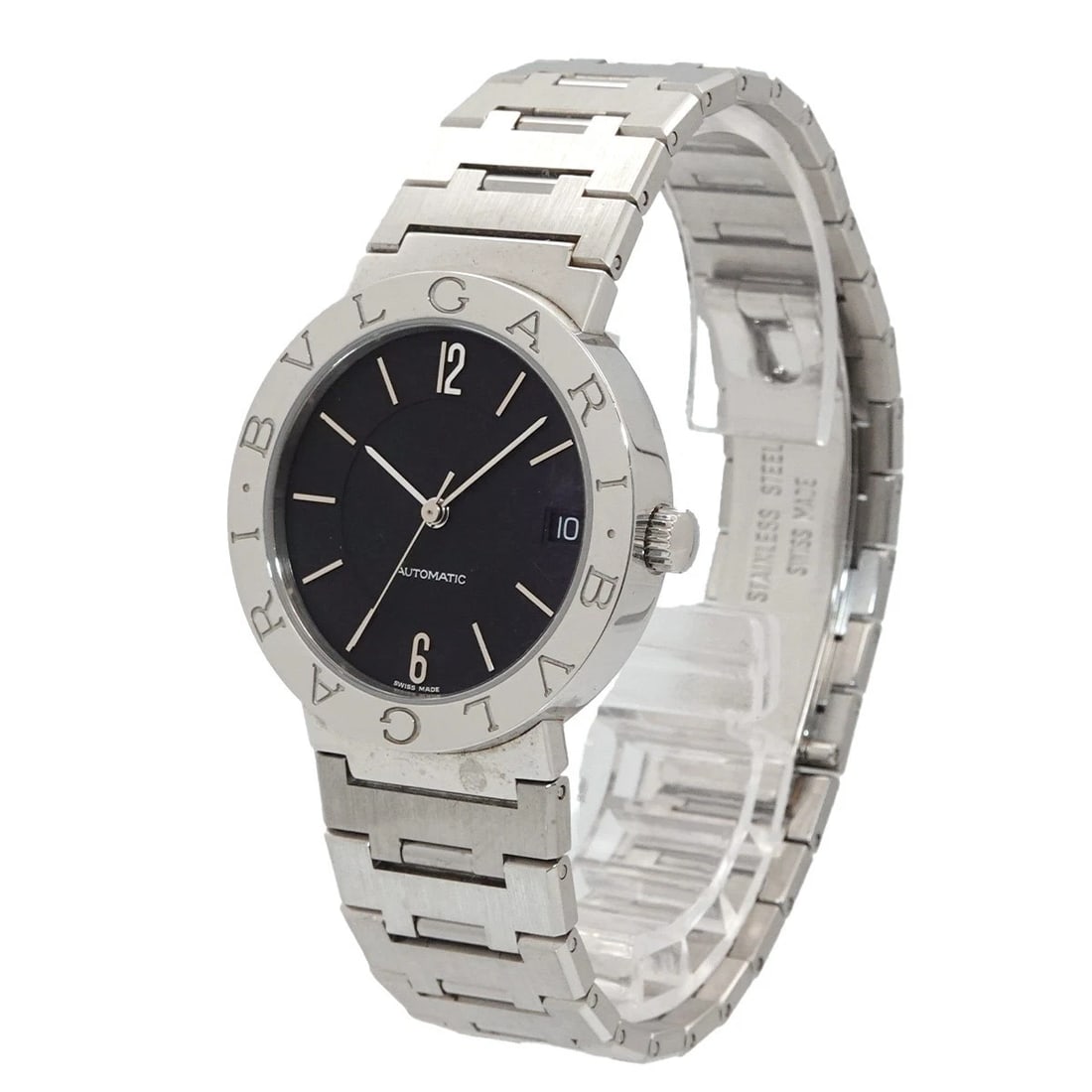 BVLGARI AUTOMATIC DATE BLACK DIAL WATCH - 2