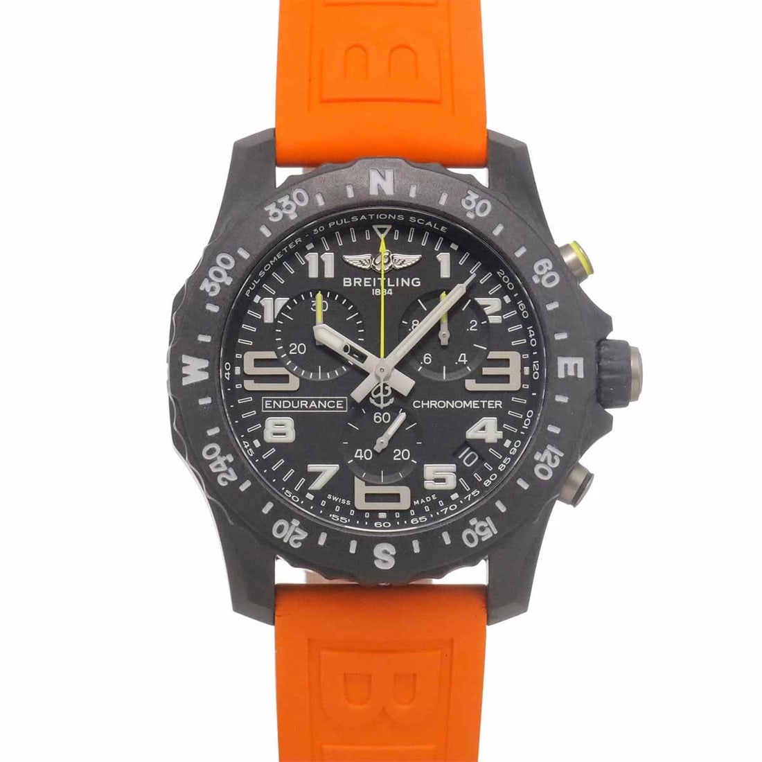 BREITLING ENDURANCE PRO QUARTZ BLACK DIAL WATCH: BREITLING Endurance Pro Quartz Black Dial Watch Brand: BREITLING Type/Style: Wristwatch Material: Breitlight,Rubber Color: Dial Color Black Size: CaseSize Length 52mm(included lag) CaseSize Width 45mm