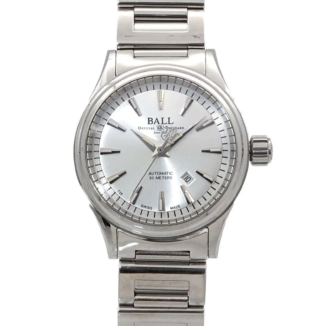 BALL WATCH VICTORY SILVER DIAL AUTOMATIC WATCH: BALL Watch Victory Silver Dial Automatic Watch Brand: BALL Type/Style: Wristwatch Material: SS Color: Dial Color Silver Size: CaseSize Length 37mm(included lag) CaseSize Width 31mm(not included crown)