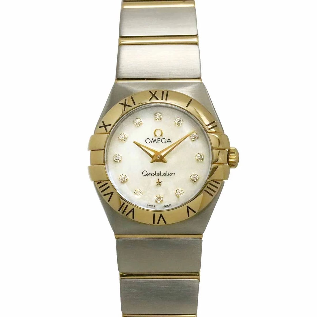 OMEGA CONSTELLATION DIAMOND 750 YG WATCH: OMEGA Constellation Diamond 750 YG Watch Brand: OMEGA Type/Style: Wristwatch Material: Stainless steel,750 Yellow Gold Color: Dial Color none Size: CaseSize Length 28mm(included lag) CaseSize Width