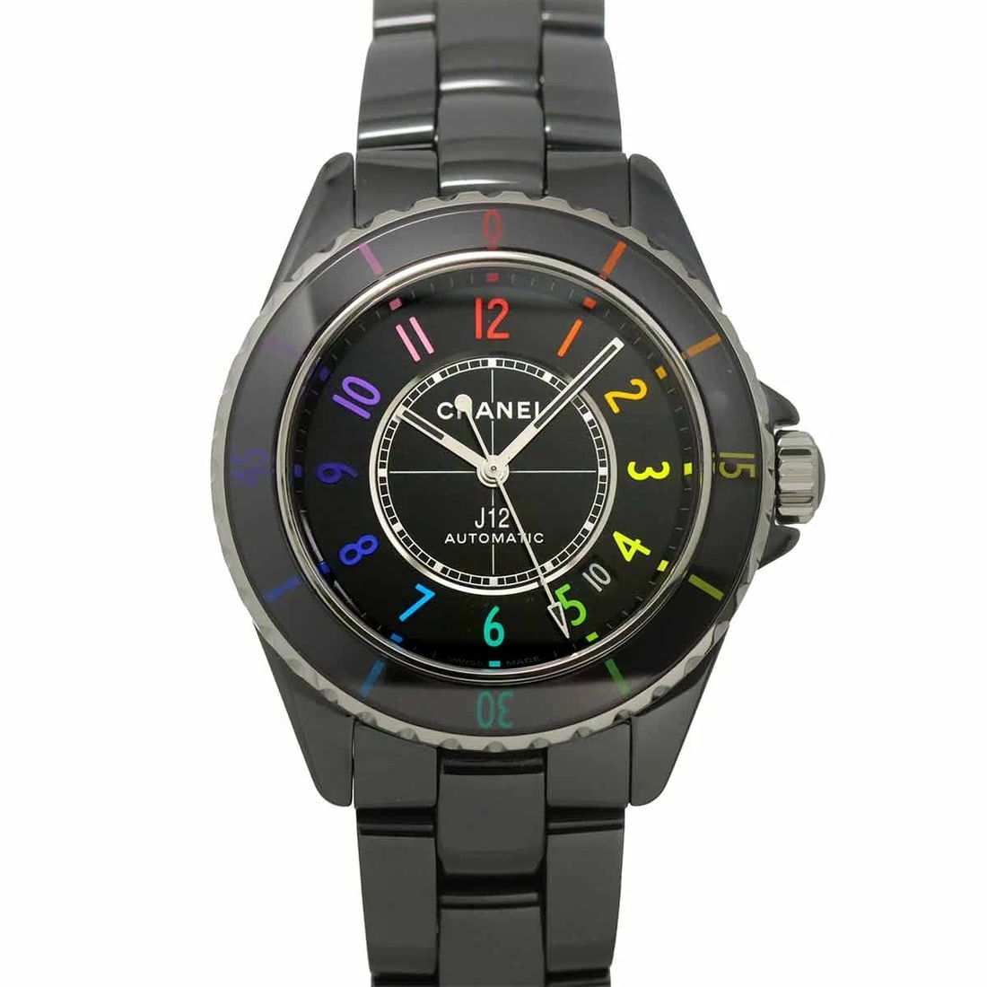 CHANEL J12 ELECTRO LIMITED AUTOMATIC BLACK WATCH: CHANEL J12 electro Limited Automatic Black Watch Brand: CHANEL Type/Style: Wristwatch Material: Stainless steel,Ceramic Color: Dial Color Black Size: CaseSize Length 45mm(included lag) CaseSize Width